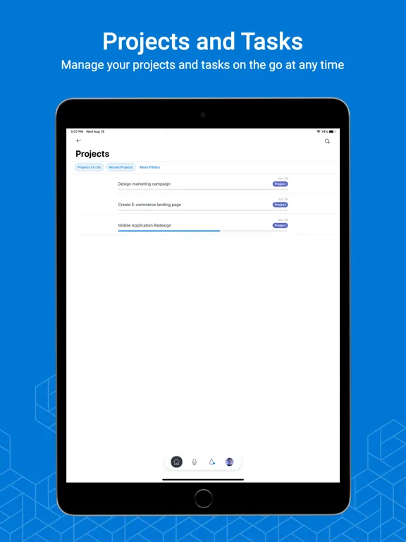 Adobe Workfront for MobileIron iPad  Screenshots