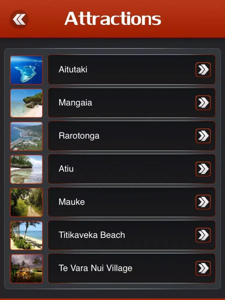 Zrzuty ekranu Cook Islands Travel Guide iPad 