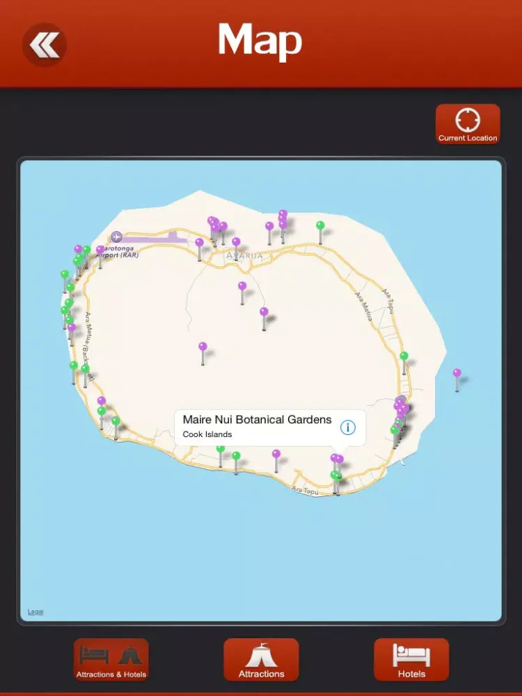 Zrzuty ekranu Cook Islands Travel Guide iPad 