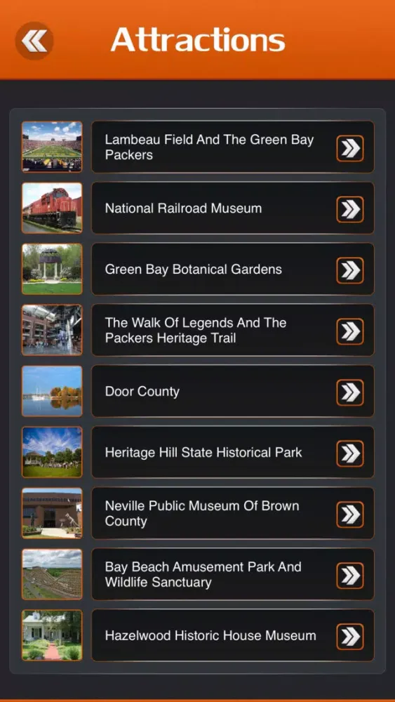 Capturas de pantalla de Green Bay Tourism Guide