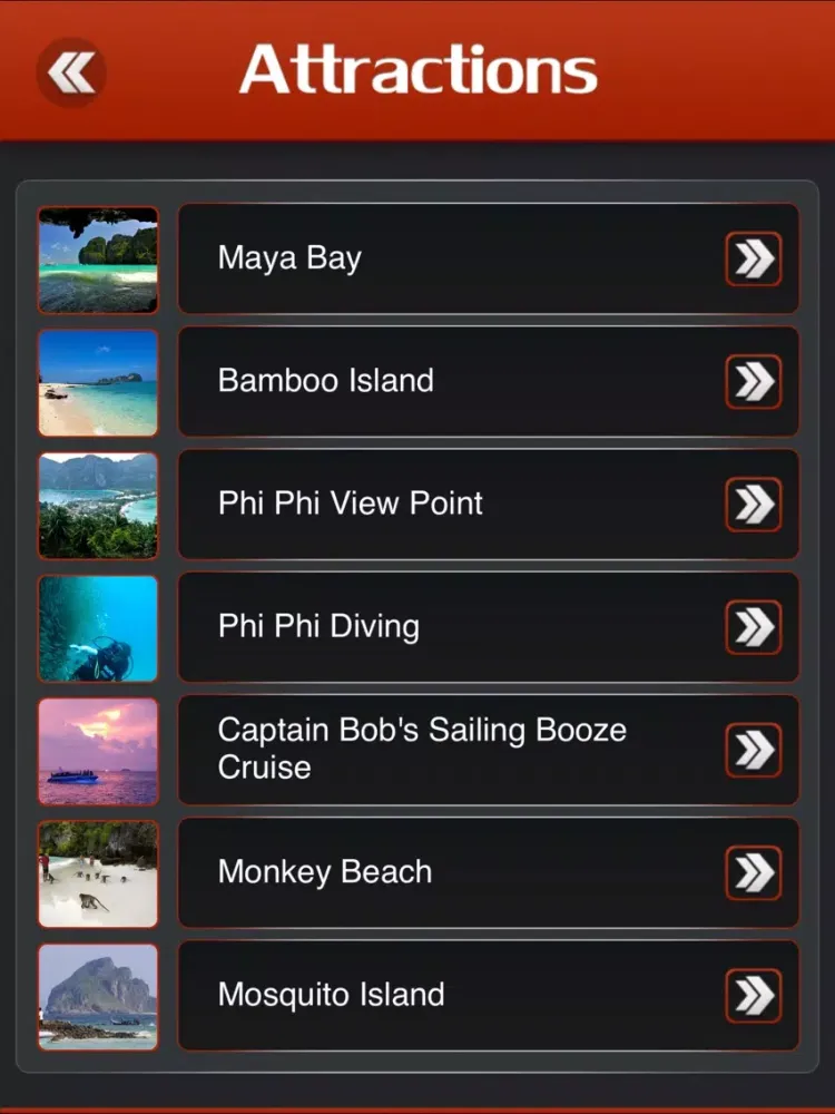 Tangkapan layar Ko Phi Phi Don Tourism Guide iPad 