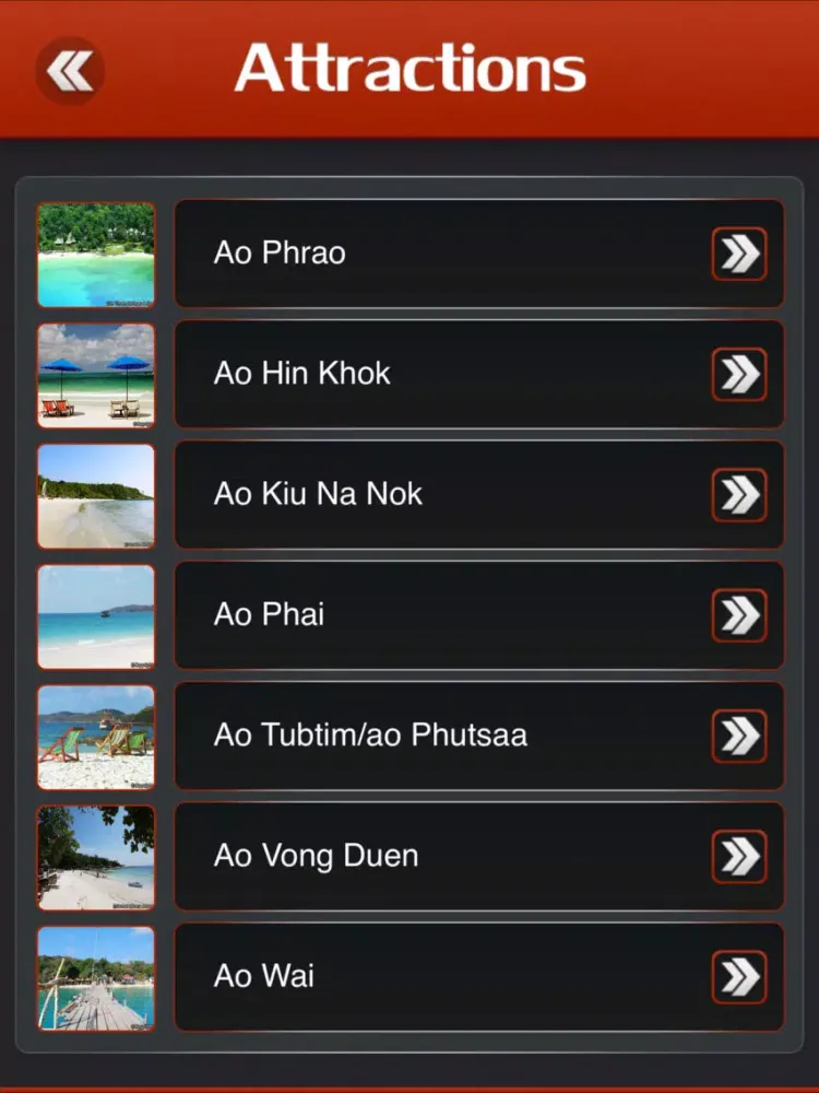Ko Samet Island Travel Guide iPad 应用截图