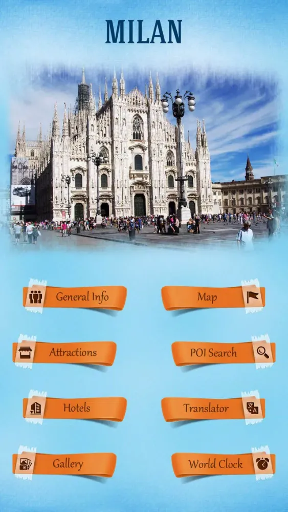 Milan City Offline Travel Guide Screenshots