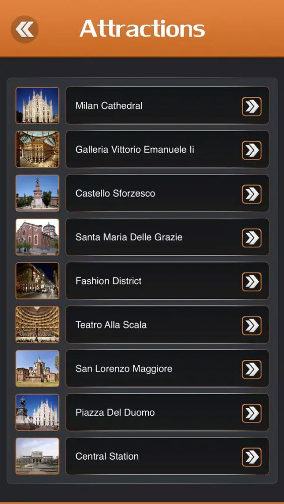Milan City Offline Travel Guide Screenshots