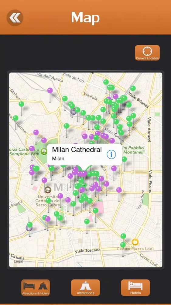 Milan City Offline Travel Guide Screenshots