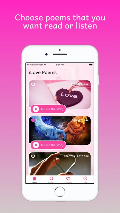 Capturas de pantalla de iLove Poems