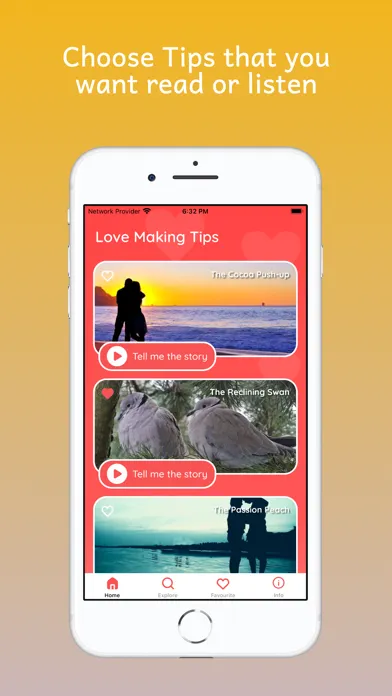 Capturas de pantalla de Love Making Tips.