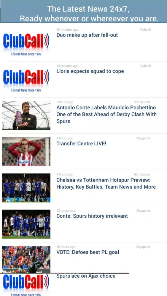 Captures d'écran de Unofficial news for Tottenham Hotspur