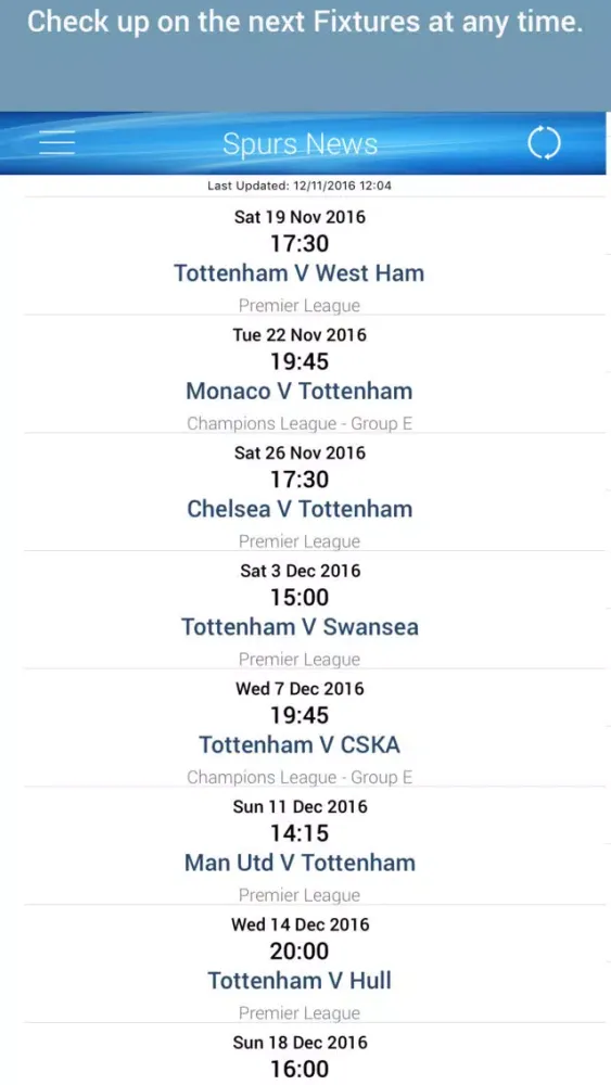Captures d'écran de Unofficial news for Tottenham Hotspur