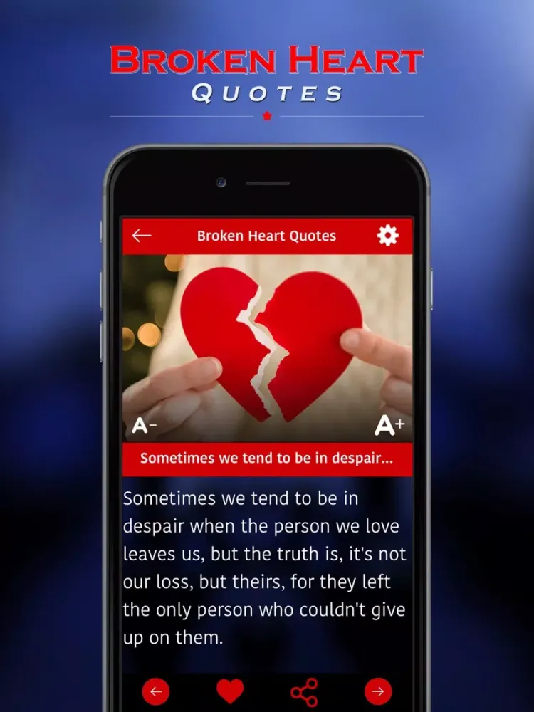 Capturas de tela do Broken Heart Quotes iPad 