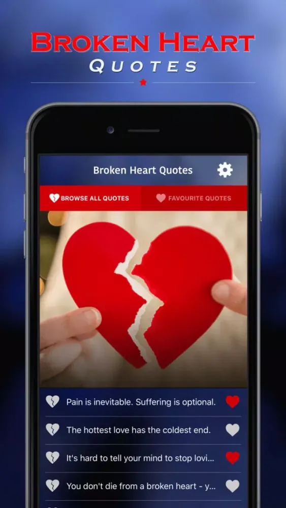 Capturas de tela do Broken Heart Quotes