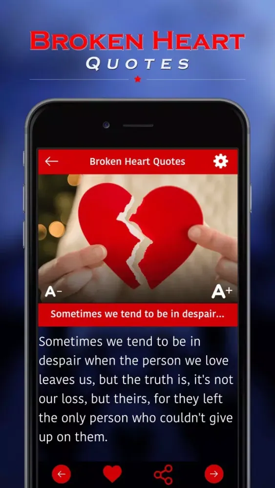 Capturas de tela do Broken Heart Quotes