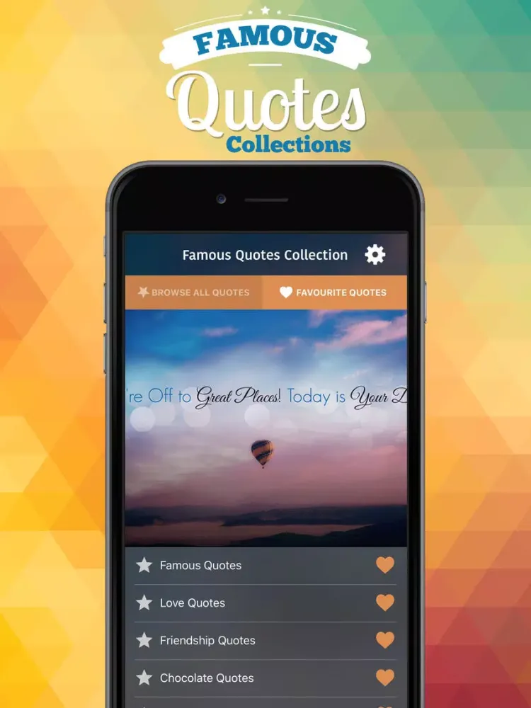 Ảnh chụp màn hình của **Famous Quotes Collection** iPad 