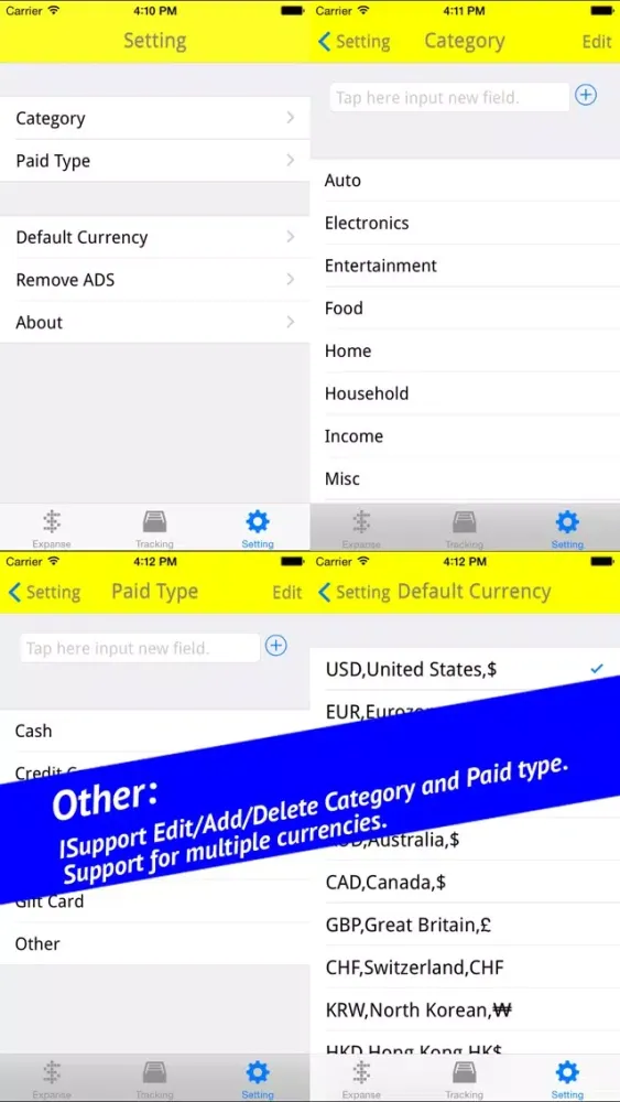 Flash Expense Tracker Lite - The most convenient way to tracking expenses. Screenshots