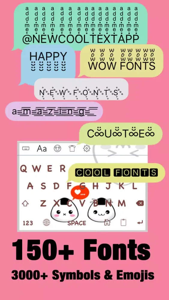 New Cool Text Pro ∞ Fonts Make Better Messages with Emoji Font and Cute Keyboard Themes应用截图