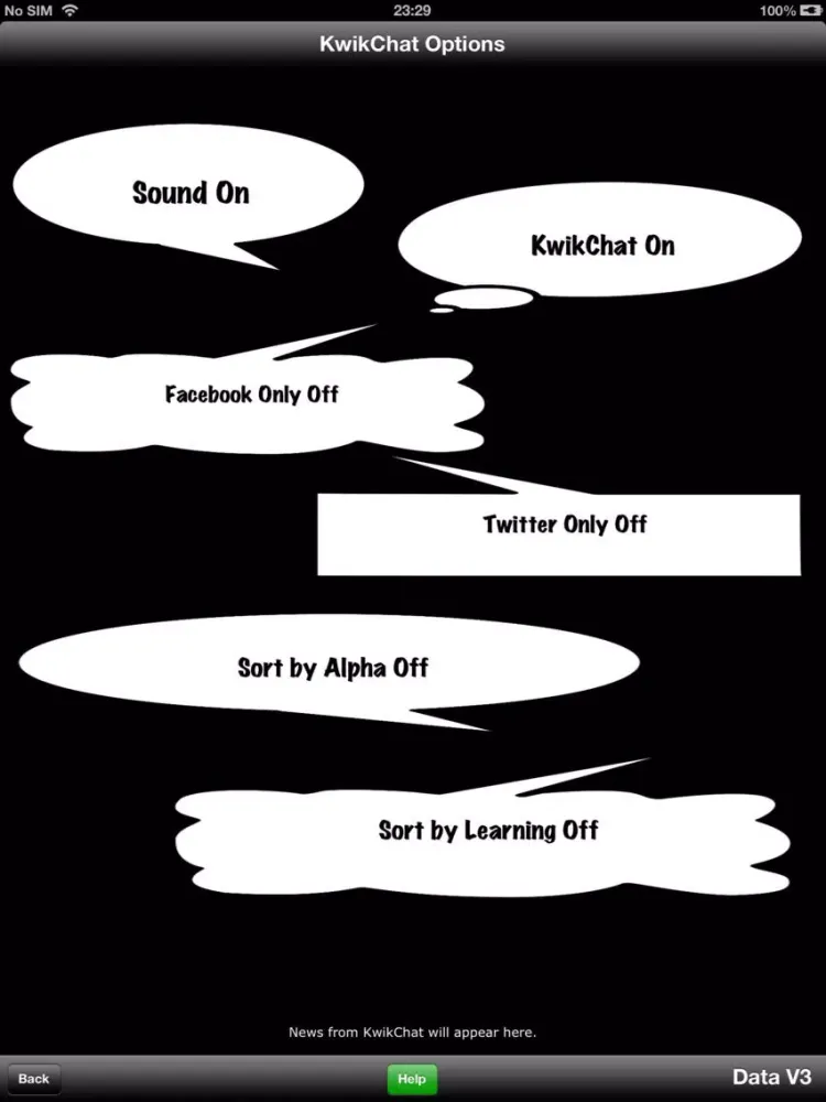 Captures d'écran de KwikChat for Facebook Twitter SMS iPad 
