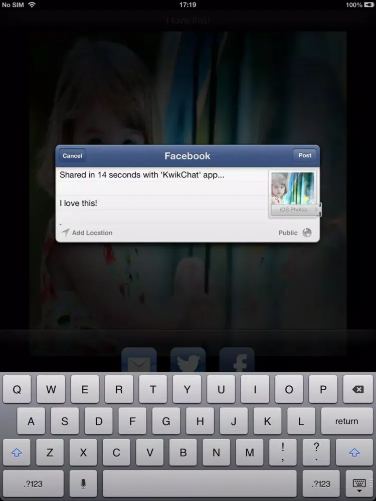 Captures d'écran de KwikChat for Facebook Twitter SMS iPad 