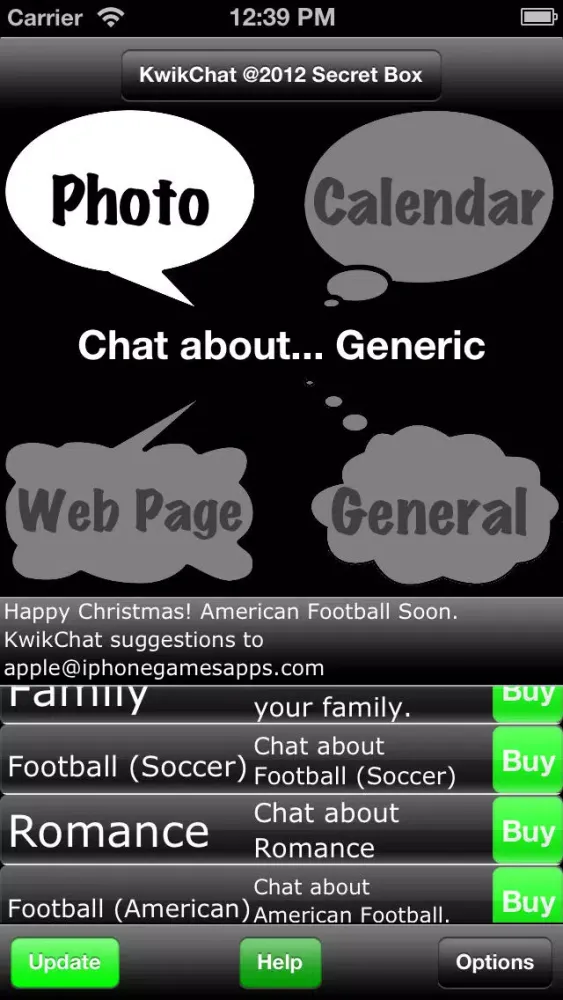 Captures d'écran de KwikChat for Facebook Twitter SMS