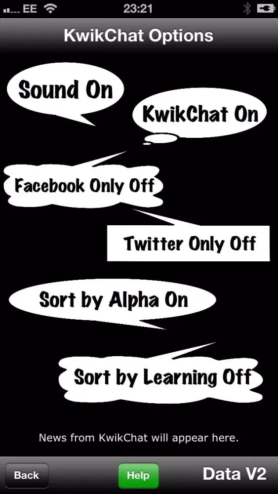 Captures d'écran de KwikChat for Facebook Twitter SMS