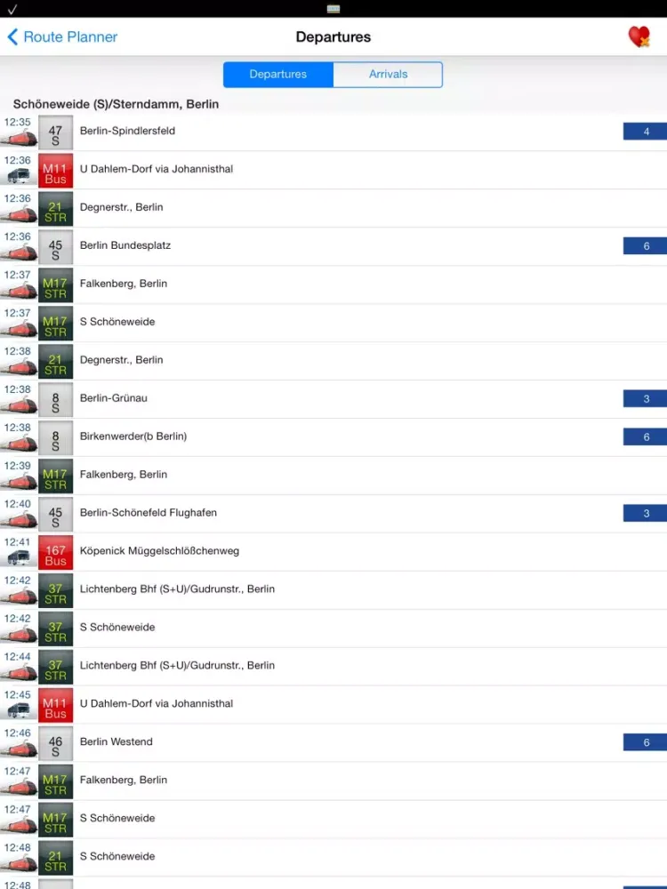 Capturas de tela do Swiss Transport App iPad 