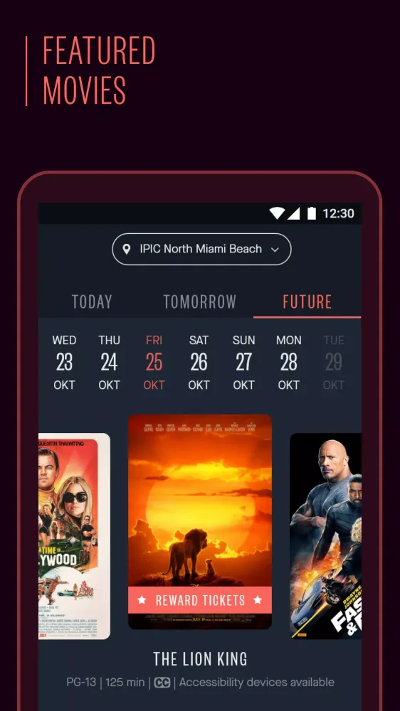 Ảnh chụp màn hình của IPIC Theaters