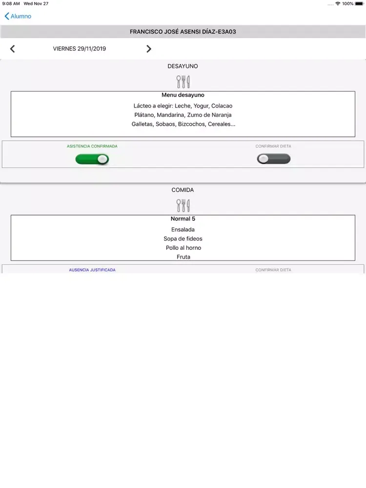 Comocomen Familias iPad  Screenshots