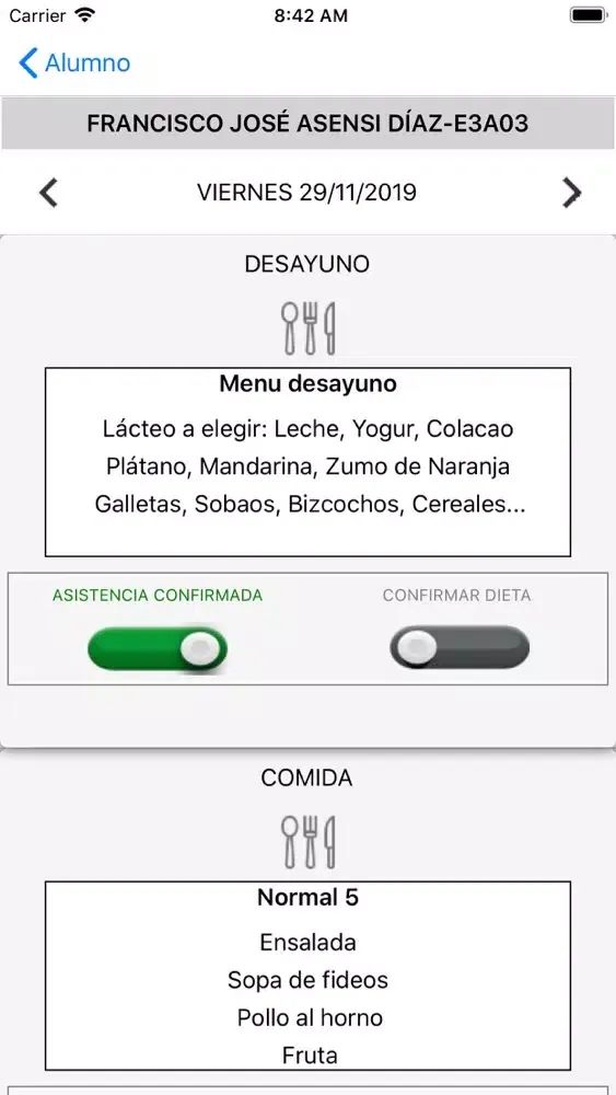 Comocomen Familias Screenshots