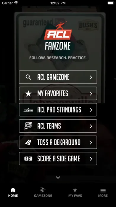Zrzuty ekranu ACL FanZone