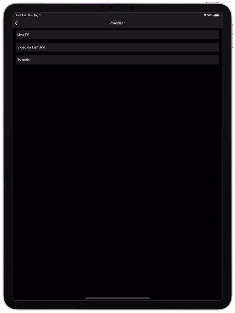 iTV Player iPad  Ekran Görüntüleri