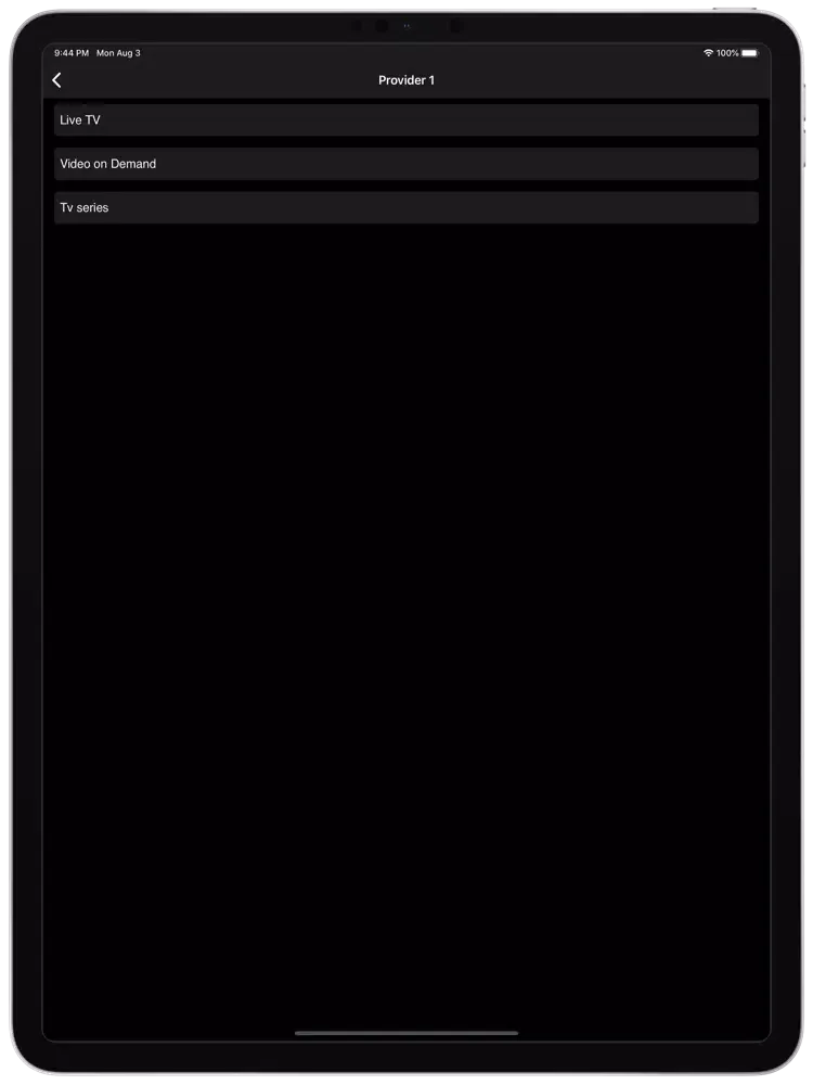 iTV Player iPad  स्क्रीनशॉट