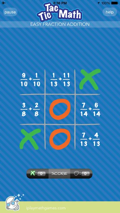 Tic Tac Math Fractions Screenshots