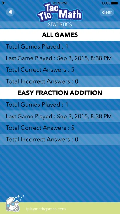 Tic Tac Math Fractions Screenshots