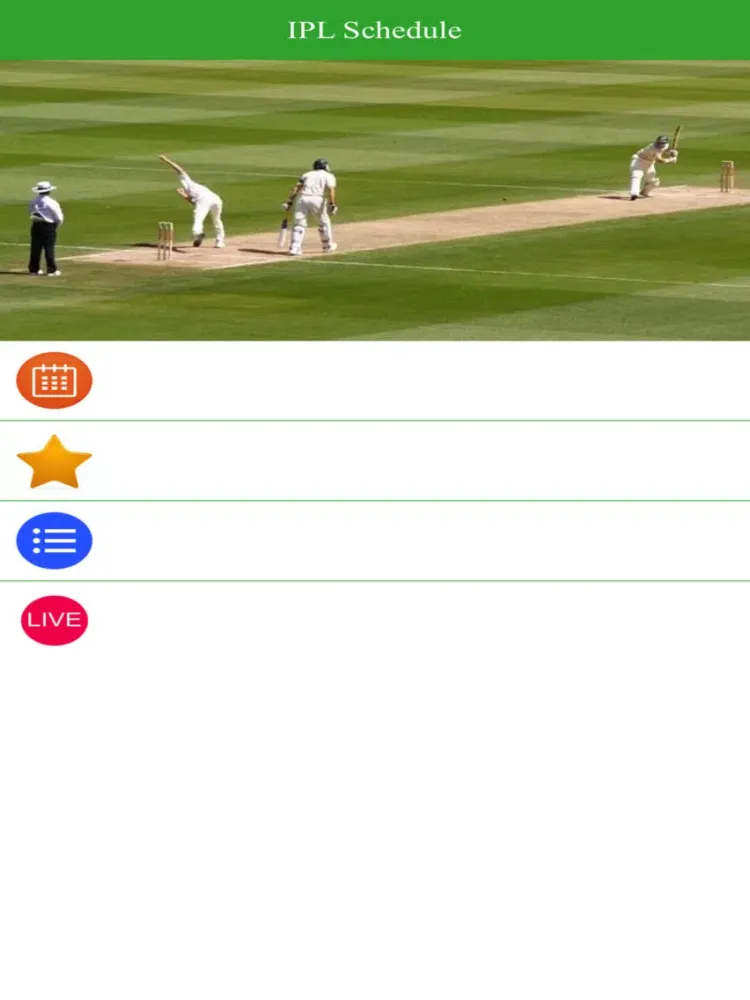 IPL Cricket Schedule India iPad  스크린샷