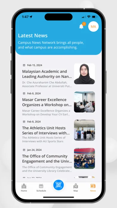 Tangkapan layar AU-Connect