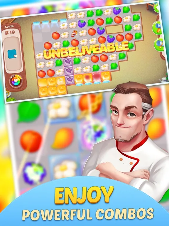 Dream Cafe-Match 3 Crush iPad  Screenshots