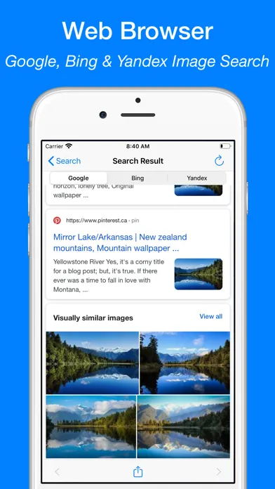 Reverse Image Search App Screenshots