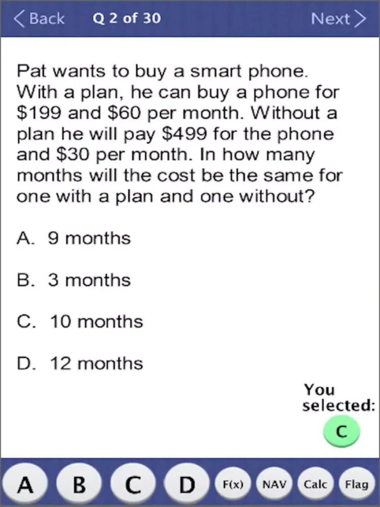 تصاویر FL FAS Algebra I Practice Test iPad 