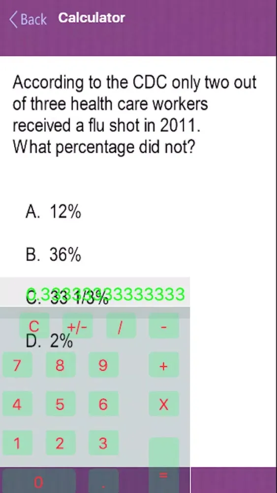 Zrzuty ekranu PAPAmath Practice Test