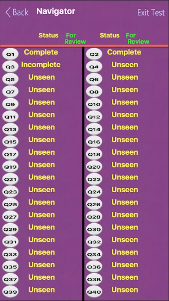 Zrzuty ekranu PAPAmath Practice Test