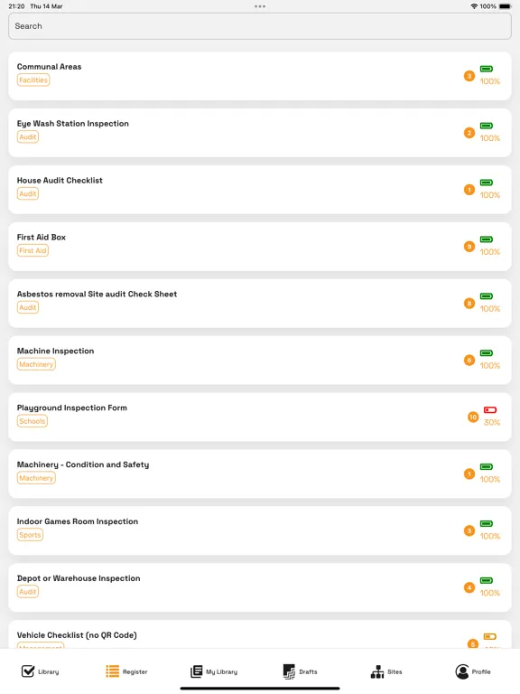 Captures d'écran de iProtectU Audit iPad 