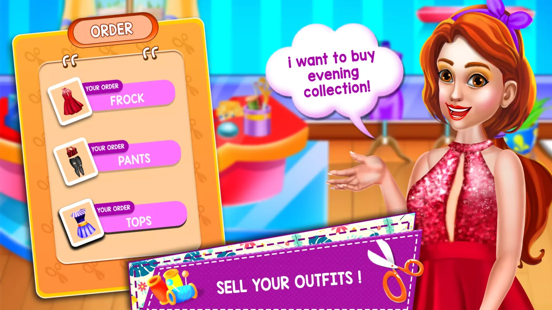 ภาพหน้าจอของ Tailor Dress Up Fashion Games