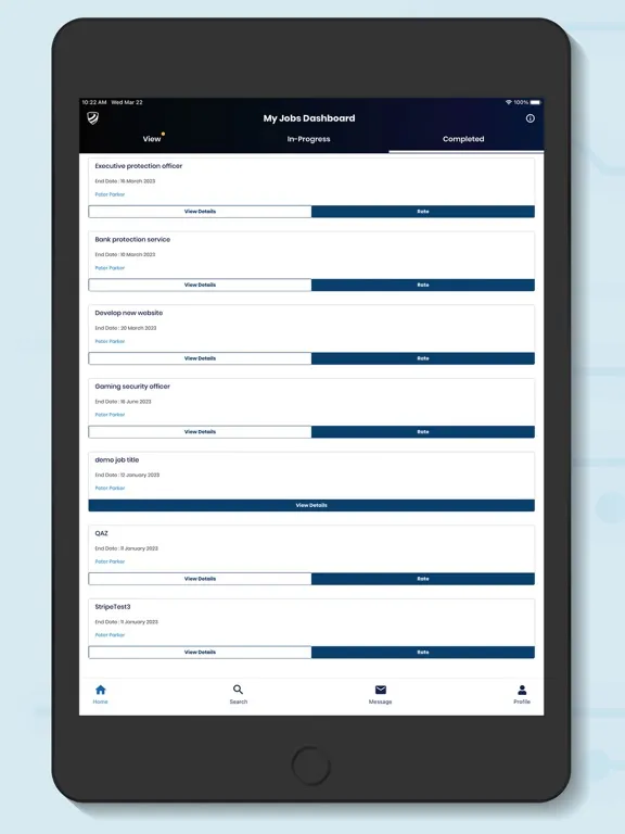 Captures d'écran de IPS Security Service Provider iPad