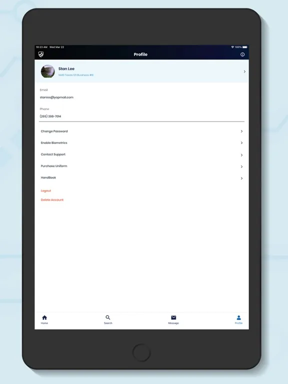 Captures d'écran de IPS Security Service Provider iPad