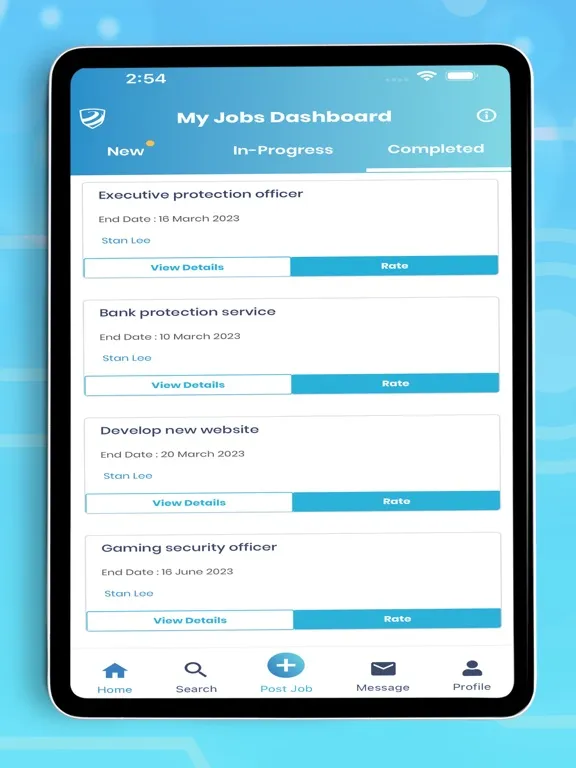 IPS Security Service Requester iPad  Screenshots