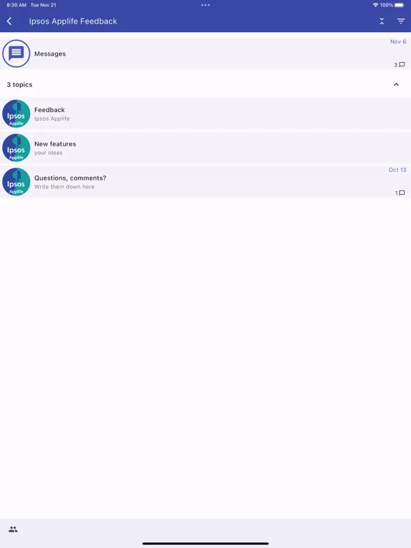 Ipsos AppLife iPad  스크린샷