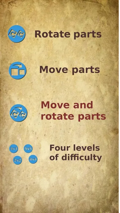 Capturas de pantalla de Rotate and move puzzle pieces. Lite