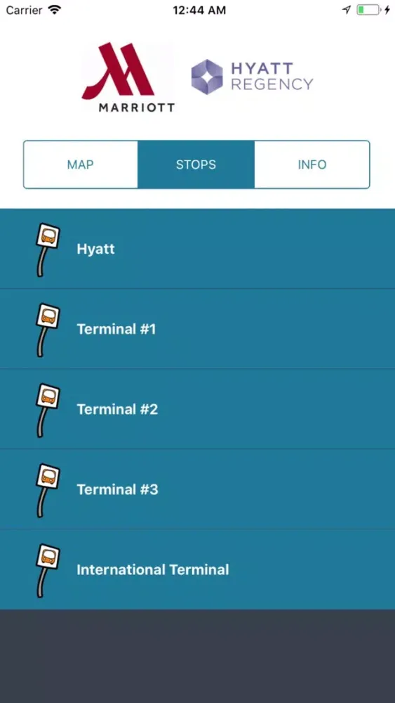 Tangkapan skrin SFO Shuttles Bayshore