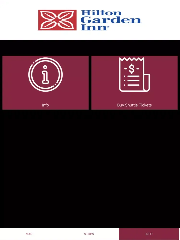 Ảnh chụp màn hình của Hilton Garden Inn Shuttles iPad 