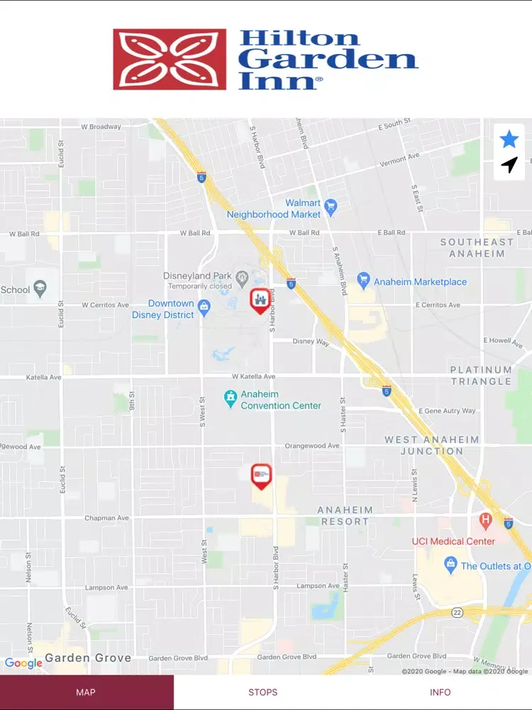 Ảnh chụp màn hình của Hilton Garden Inn Shuttles iPad 