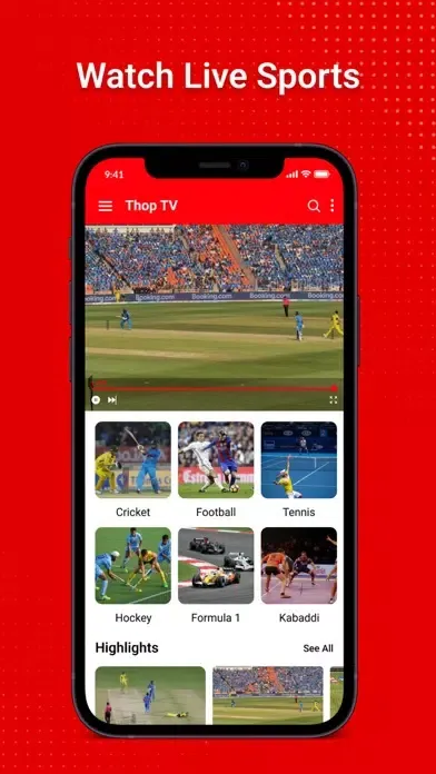 Captures d'écran de Thop TV : Live Cricket & Shows